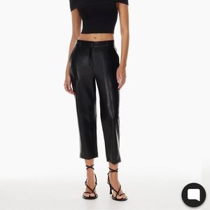 Aritzia brand babaton cropped vegan leather trousers